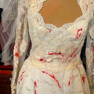 VTG Zombie Wedding Dress Sz Small